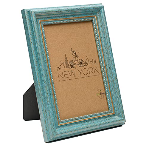 4x6 Picture Frame Antique Teal - Mount Desktop Display, Frames by EcoHome