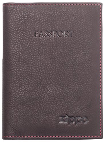 Zippo Men's Leather Accessories Passport Wallet, 14 cm, brown