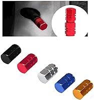 Vista 2 de Tapones de válvula de aire de aluminio, 4 unidades, para camión, coche, bicicleta, color rojo