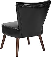 Vista 4 de Flash Furniture HERCULES Holloway Series Black LeatherSoft Silla retro