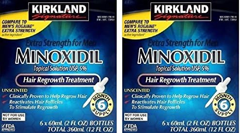 Kirkland kATxqc Minoxidil 5 percent Extra Strength Hair Regrowth for Men, 12 Months