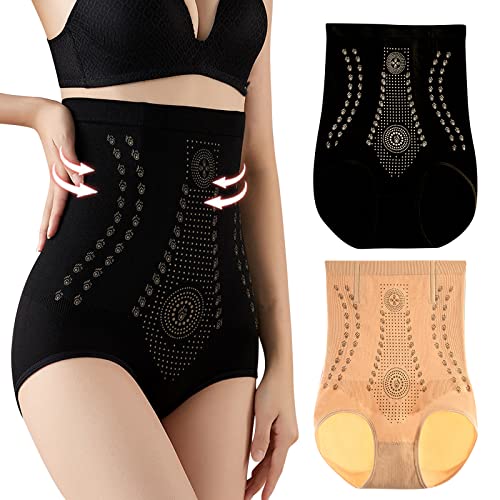Urijk 2 Stück Unique Fiber Restoration Shaper-Damen Butt Lifter Unterhose, Hip Enhancer Shapewear,Elastisch Body Shaper,Bauchkontrolle Bauchweg Unterhose Hohe Taille Shapewear,High Waist Shapewear Cover