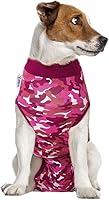 Vista 2 de Traje de recuperación Suitical para perros, de color rosa camuflado, M, Camuflaje Rosa
