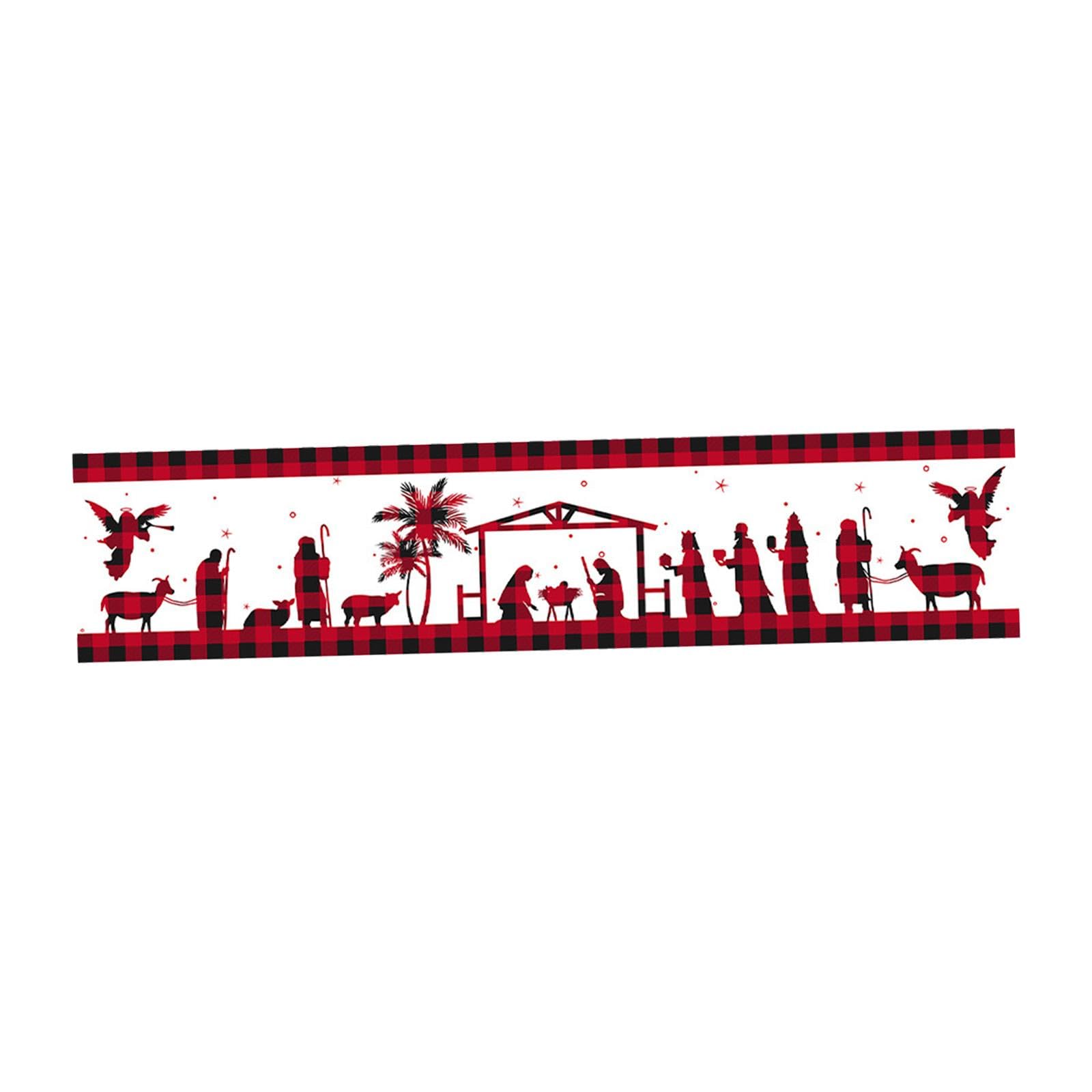 Christmas Table Cloth Christmas Decoration 2023 for Kitchen Table Restaurant Style C|Home & Garden|Kitchen Dining & Bar|Linens & Textiles|Table Runners-image-35