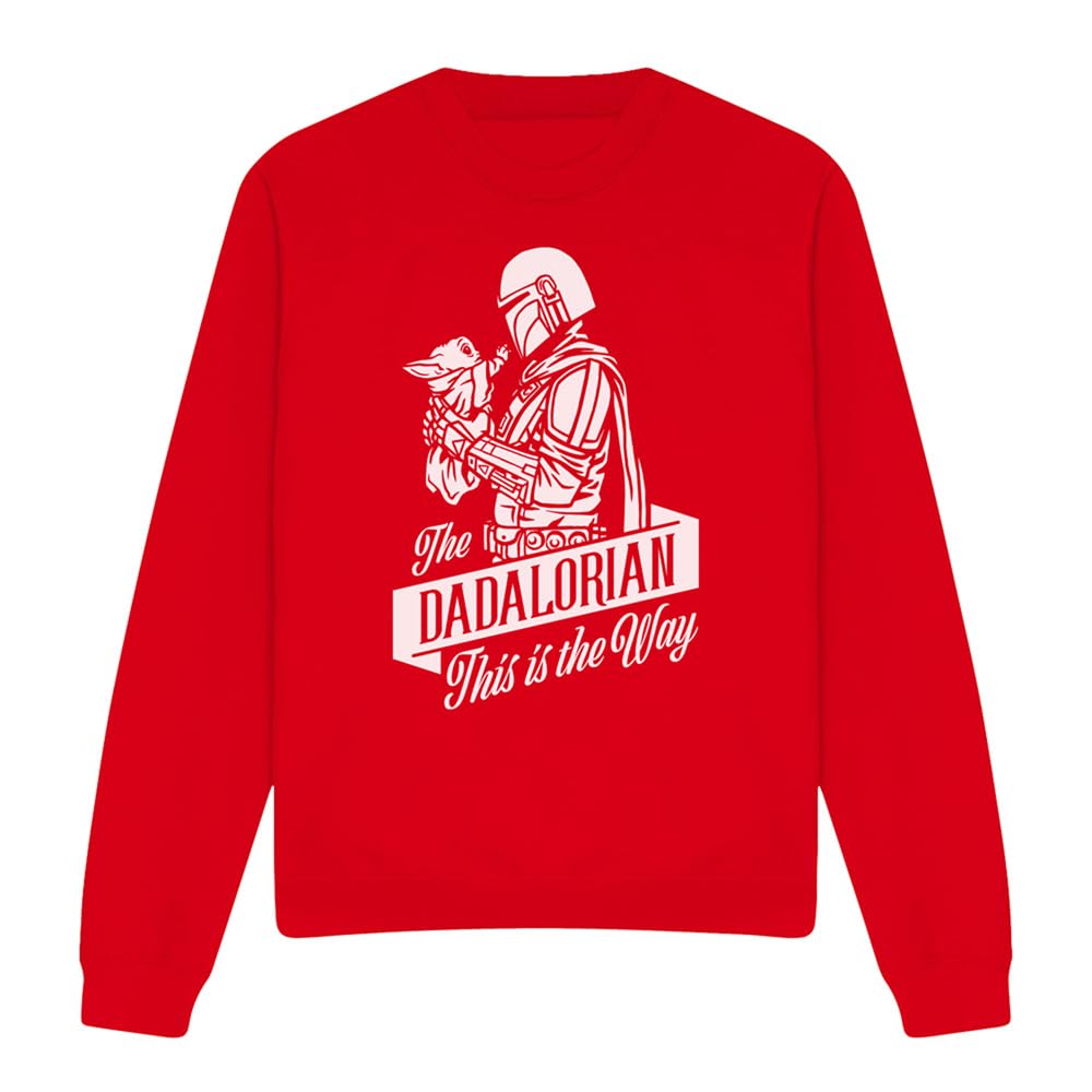 Star Wars Father'S Day The Dadalorian Mandalorian Unisex Sweatshirt, Red, Medium