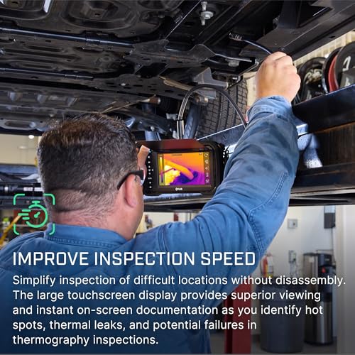 Image of FLIR VS80 Thermal Videoscope Kit with IR Probe (160x120 Resolution), 19mm x 1m Long | Thermal IR probe, VS80 display, metal case, neck /hand straps, audio headset, image and video capture