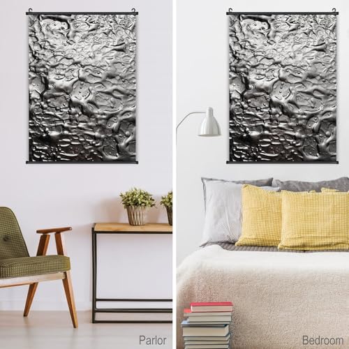 Impression sur toile de qualité supérieure texture argentée chic - 5