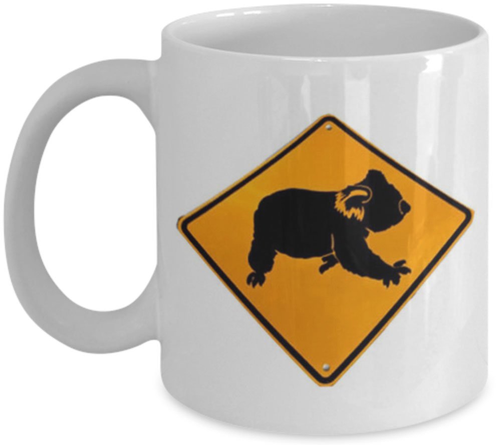 Shaniztoons White Australian Koala Sign Australia Gift Mug