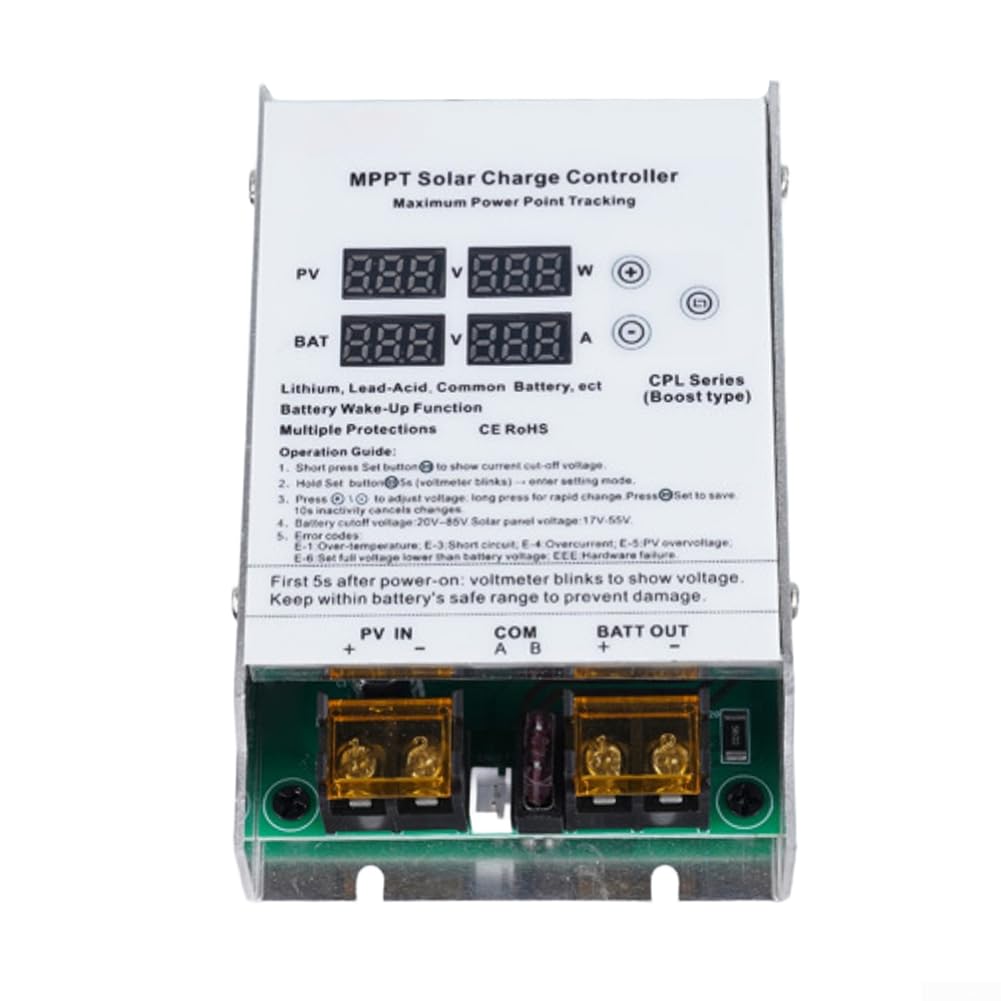 MPPT per controller solare boost 600 W per 24 V-72 V per batteria (600 W) | Aumenta l'ingresso da 17-55 V a 24-85 V per batteria, 99% di efficienza di tracciamento, ideale per sistemi ad alta tensione