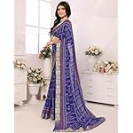 Yashika-Womens-Woven-Printed-Georgette-with-Jacquared-lace-Saree-With-Unstitched-Blouse-Material