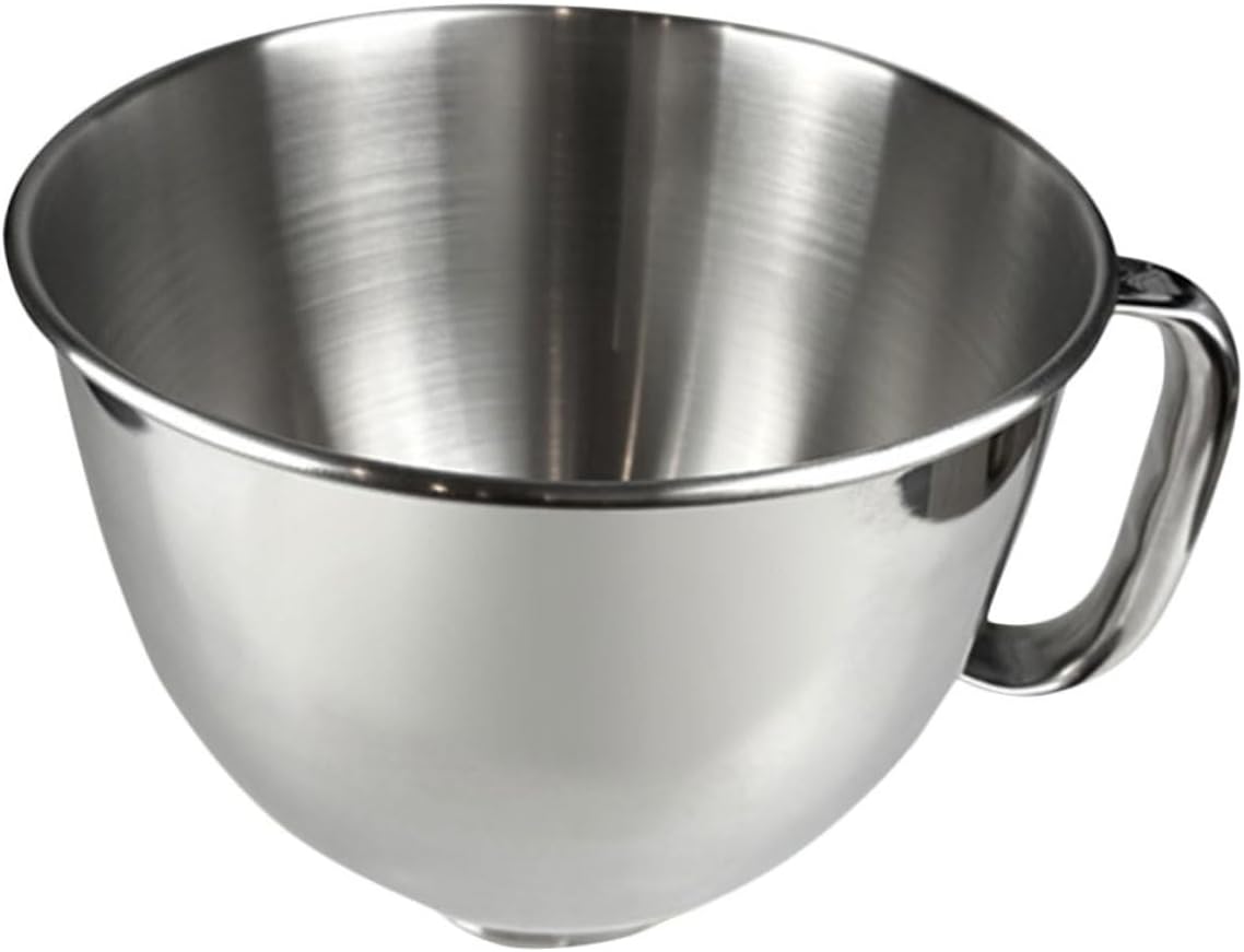 Alipis Stainless Steel Mixer Bowl for Home Use Steel Replacement Bowl Compatible with Kitchenaid Stand Mixers for Baking and Marinating Random Handle Color