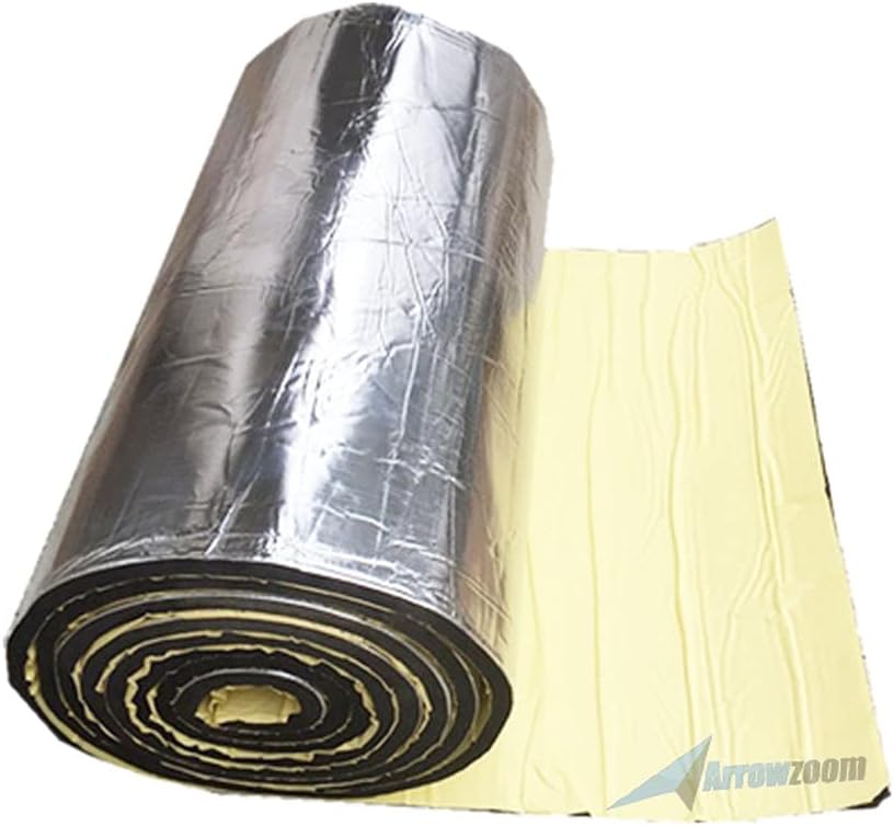 Arrowzoom New 39.4" x 11.1" Self-Adhesive Pipe Insulation Soundproofing Barrier Foil Mat AZ1151