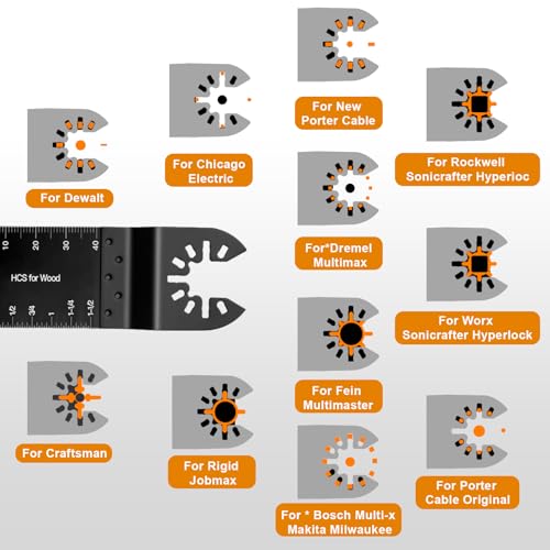 xoermioy 50 PCS Universal Oscillating Blade Kit