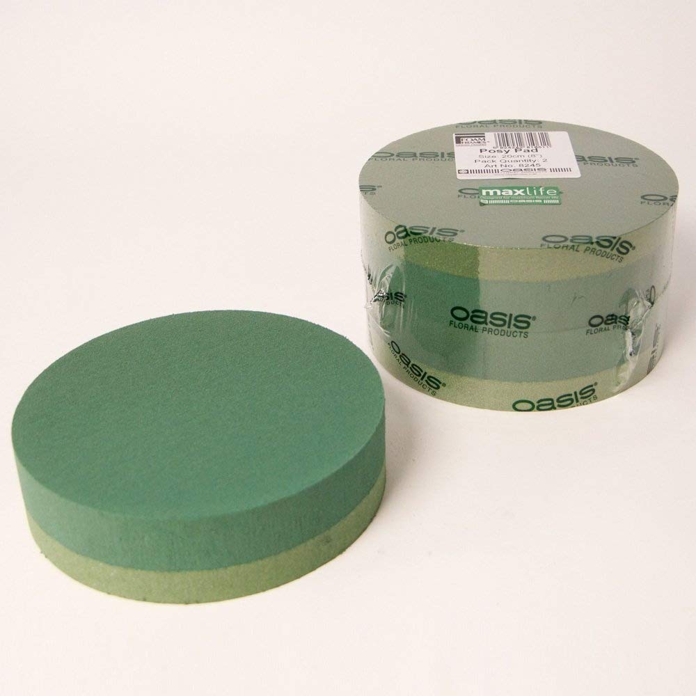 2x 8" Oasis Floral Foam Posy Pads 8 Inch Diameter