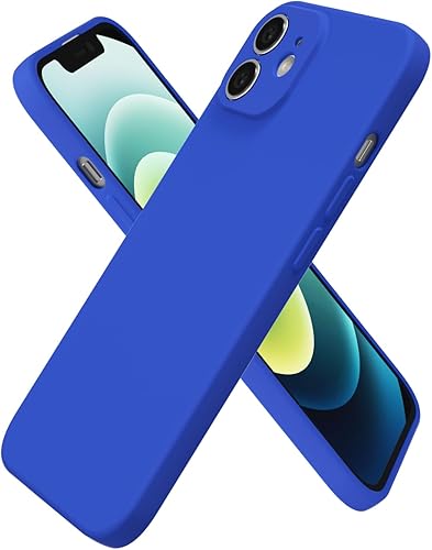 oakxco Funda de silicona para iPhone 12, ultrafina, para mujeres y niñas, color liso, minimalista, estético, bonito diseño femenino, gel de goma