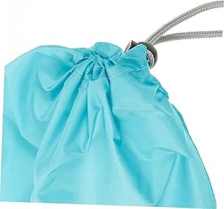 مجموعة شنط تخزين للسفر، 4 شنط برباط سحب، أزرق فيروزي، منظم مقاوم للماء للأمتعة وشنط السفر