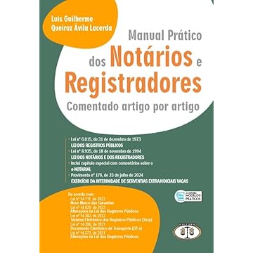 Capa do livro Manual Prático dos Notários e Registradores Comentado Artigo por Artigo