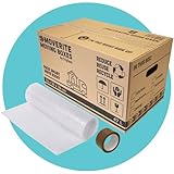 MoveRite Large Strong Cardboard Moving Boxes with Bubble Wrap & Tape – Pack of 10 (47 litres 52cm x 30cm x 30cm) Removal Boxes for Moving House – Packing & Storage Cartons by Triplast