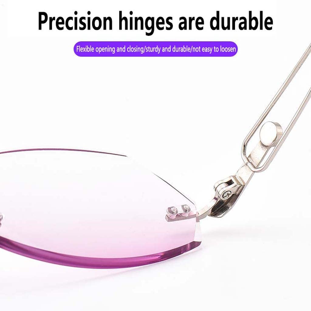 WZX Gafas de Lectura para Mujer Gafas de Lectura antifatiga ultraligeras Gafas de computadora Gafas de Lectura para Ancianos sin Marco para Mujer Luz Anti-Azul multifocal