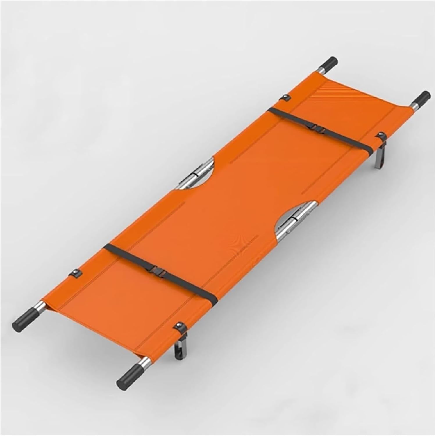 Portable Folding Stretcher, Stainless Steel Emerncy Stretcher with 2 Wheels, Equint for Hospitals, Home, and Sports Venues ()