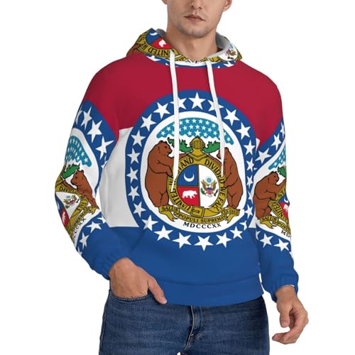 Sweat à capuche Missouri EdWal en polyester avec poche kangourou pour homme