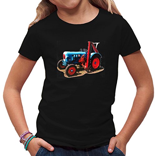 Im-Shirt Traktoren - Tractor para niños en T (roble con cortacésped) Negro 5- 6 años