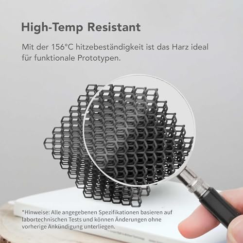 Phrozen TR300 3D Drucker Resin | Hohe Temperaturauflösung bis 156°C Hitzebeständigkeit | 405nm Photopolymer UV-Harz für SLA/DLP/LCD 3D Printer | Hohe Zähigkeit, Geringer Geruch (1kg)