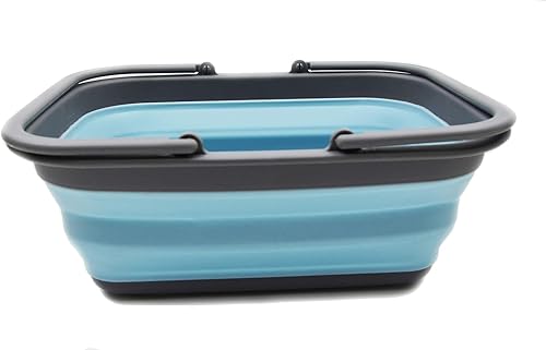 Miniatura 9 de SAMMART SAMMART - Tina plegable con asa de 9.2 L (2.37 galones) para pícnic al aire libre, bolsa de compras plegable, contenedor de almacenamiento