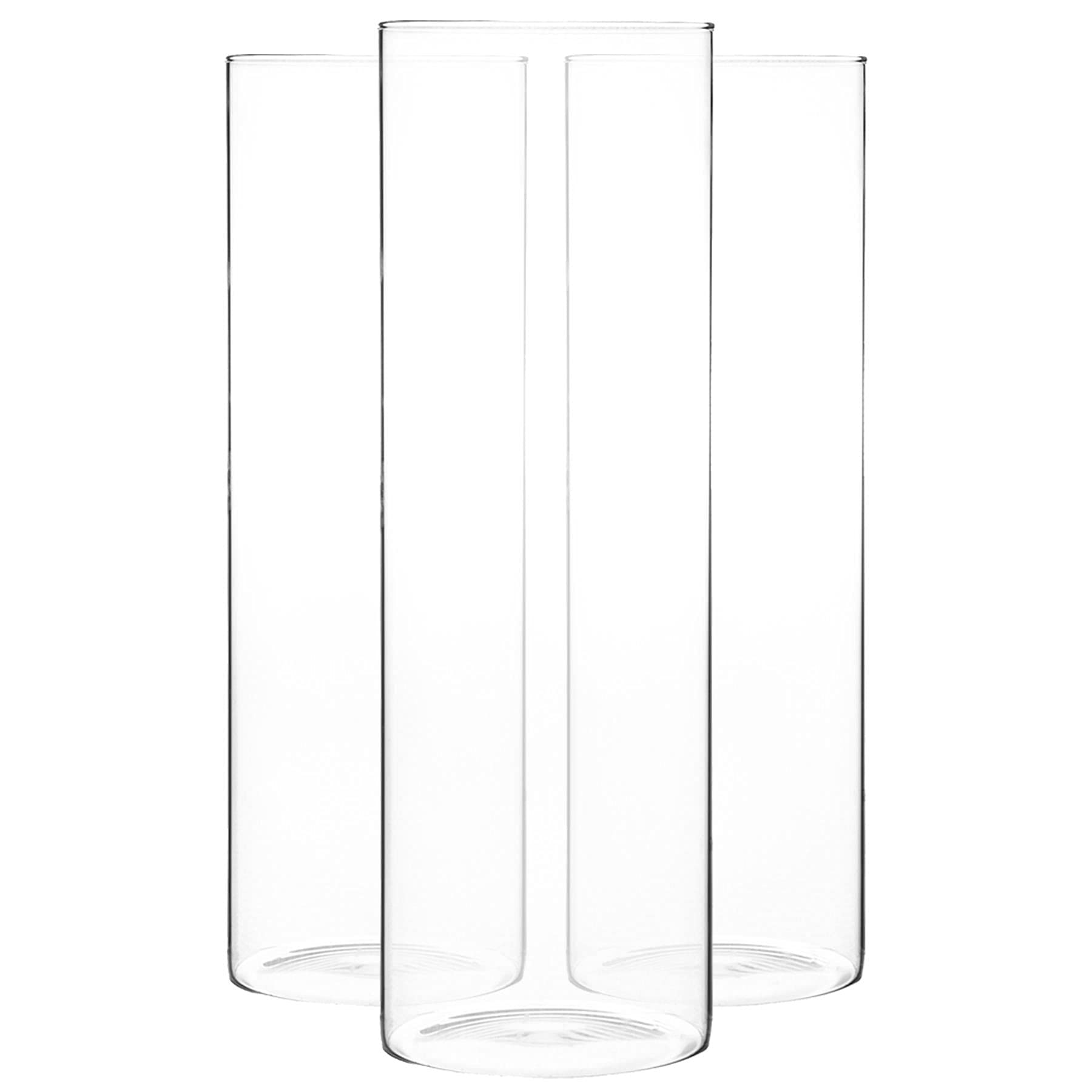 Argon Tableware Transparent Scandi Storage Jars - 2000Ml - 3 Pack - Kitchen Utensils Cutlery Pot Bathroom Aromatherapy Storage No Lid Open Container Glass Jar
