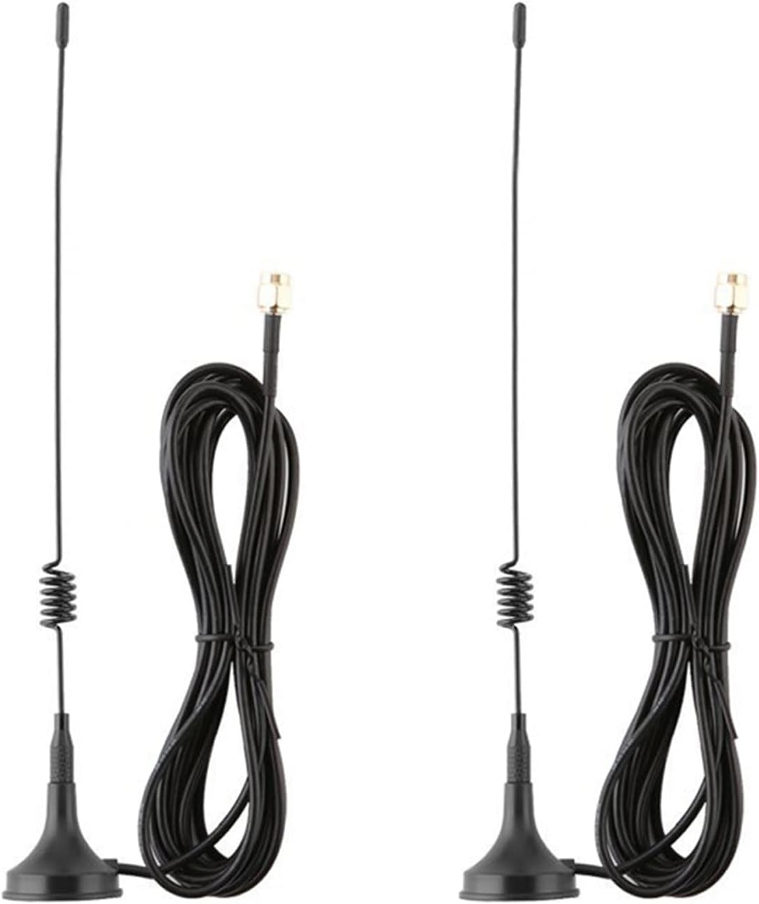 Tonton 2 Pack 10ft 7dBi WiFi Antenna Extension Cable with Magnetic Base for IP Wireless Security Camera and CCTV Wireless Camera System