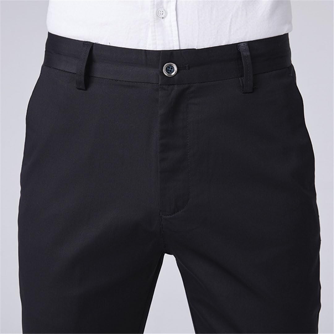 Vogrtcc Pantaloni da Uomo d'Affari Estivi da Uomo Pantaloni Formali Sottili E Dritti Slim Fit Taglie Forti