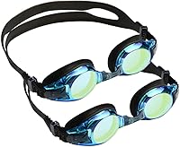 Aegend 2-Pack Kids Swimming Goggles Ages 4-16 Boys Girls, Anti-Fog UV Protection, 3 Nose Pieces Waterproof Pool Goggles