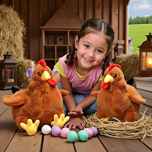 Image of Ryttir Large Chicken Plush - 17.7 inch Extra Soft Chicken Stuffed Animal Hugging Pillow with Rotund Belly,Safety Nursery Decor & Sensory Comfort,Cuddle Companion for Women(Birthday Gender Neutral Gift)
