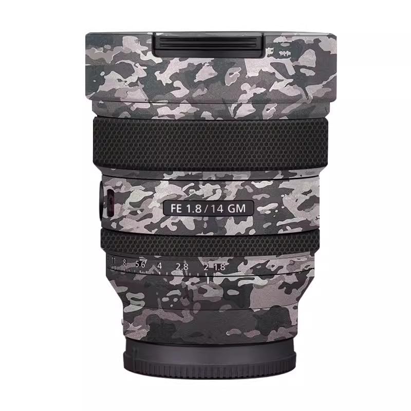 Autocollant pour Sony FE 14 mm F1.8 GM en vinyle camouflage champ ultra résistant