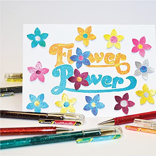 Caneta Gel Hybrid Dual Metallic Pentel 2 Tonalidades Violrta/Azul 0.8mm