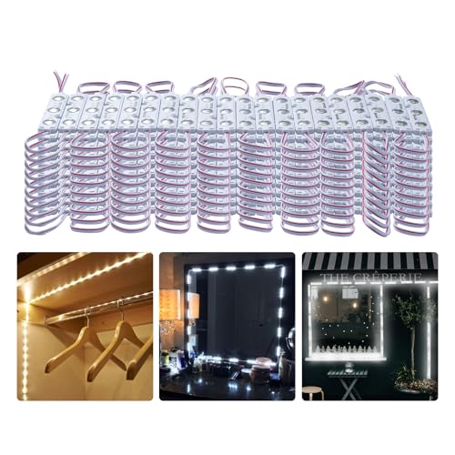 Image of VEVOR 200PCS LED Storefront Lights, 108 ft DC 12V, LED Module 5730 SMD 3-LED 1.5W Window Light With Tape Adhesive Backside, for Business Store Window Advertising Letter Signs, NO Power Supply