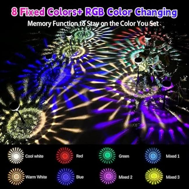 Solar Pathway Lights Solar Lights Outdoor Garden Light Color Changing Warm White Cool White RGB Colored