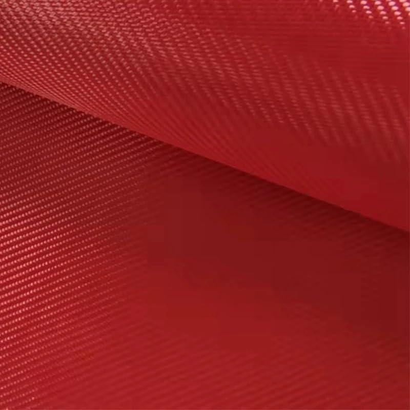 Cosyhat XLJP 20cm/50cm Wide KFA240H Red Kevlar Fabric 1500D 240g Aramid Fiber Cloth DIY Interior Decoration Fabric for Automobile and Motorcycle (Color : Red, Size : 20cmX100cm)