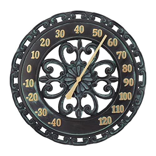 Yeeda Thermomètre d'extérieur analogique, la température pour jardin domestique, thermomètre décoratif vintage pour terrasse, maison, serre, jardin, attribut unique