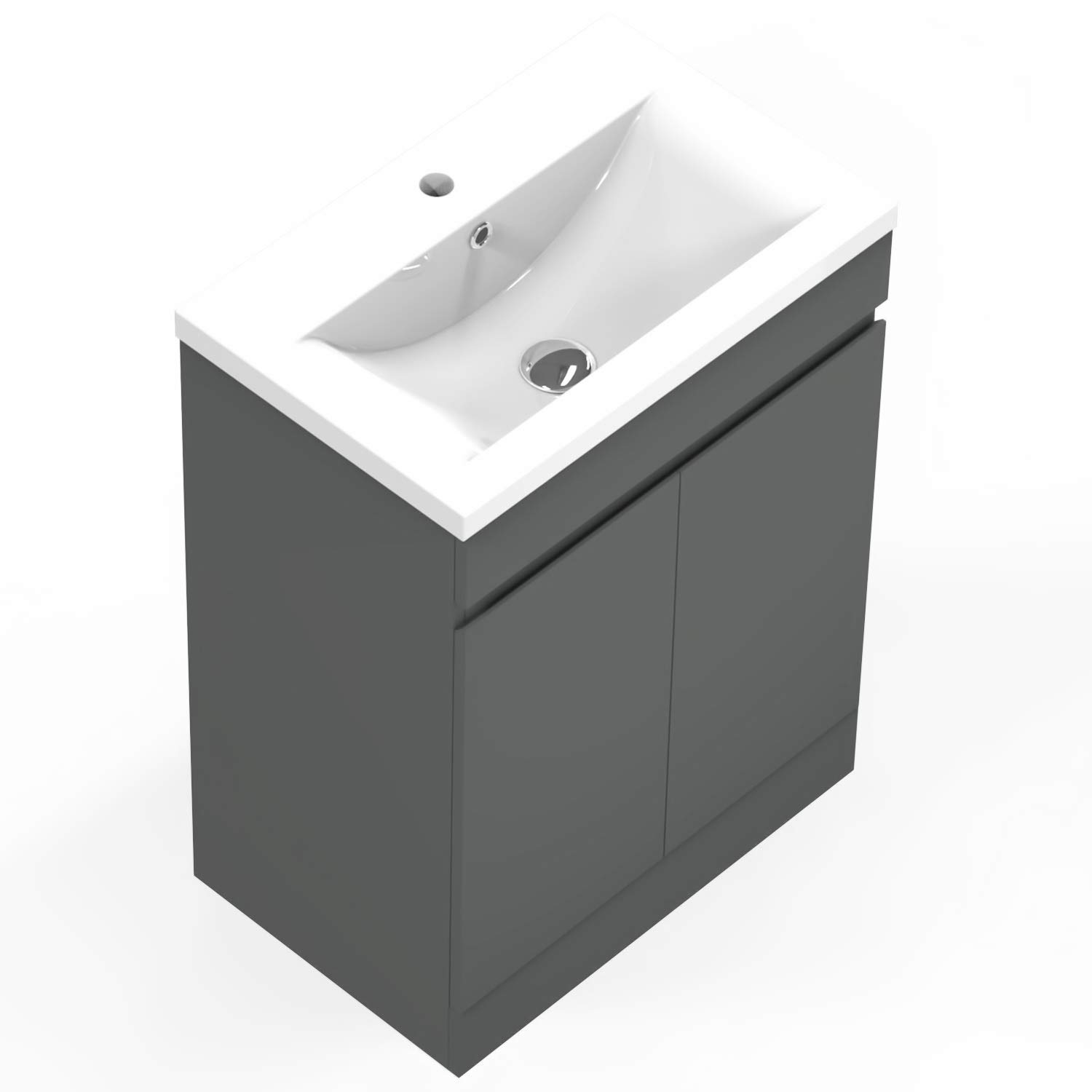 Buy Acezanble 500/600mm Modern Bathroom Vanity Unit with Basin,Freestanding Wall Hung