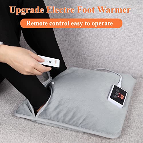 Foot Warmer - Aimshine 【Remote Control Double-Side Foot Heating】 Electric Heated Foot Warmer, Foot Heating Pad, Auto Shut Off, 6 Temperature 4Timer Foot And Hand Pain Relief #TOP2
