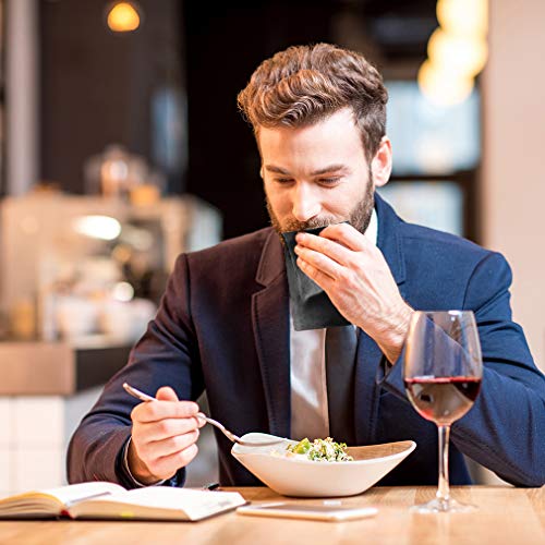 Talvania Cloth Dinner Napkins - 12 Pack Luxuriously Soft & Hotel Quality Cotton Napkins, Brilliant Fabric Napkins (18” X 18”) Perfect for Events, Hotel & Home Use (Black) - Thumbnail 4
