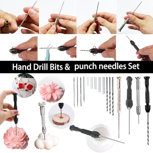 Image of 37PCS Candle Making Tools Set Adjustable Punch Needle Long Silicone Mold Needle Drill Candle Wick Hole Drill Steel Sticks to Make Holes in Candles Soap,Mold Punch Wicking Needle Tools Inserting Tool