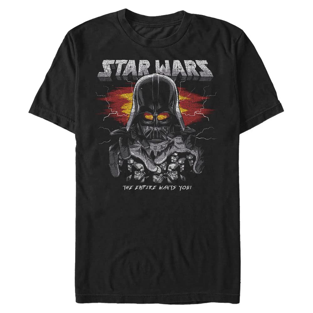 Star Wars Old School Metal T-Shirt, Nero, 3XL Alto Uomo