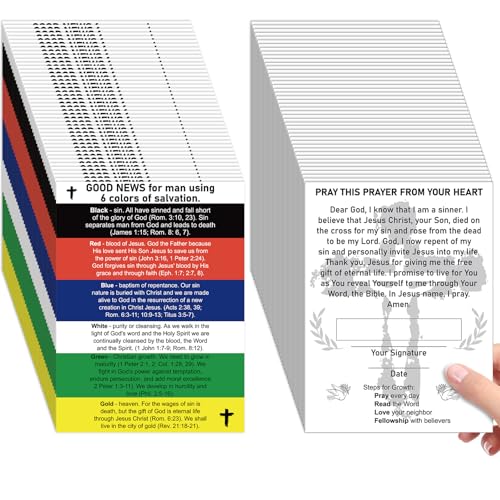 gisgfim 150Pcs Plan of Salvation Cards Bulk Bible Tracts Gospel