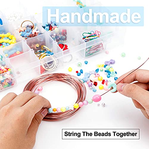 66 Feet Copper Wire For Jewelry Making, 18 Gauge Anti Tarnish Bendable Metal Aluminum Wire, Soft Craft Wire For Making Dolls Skeleton Diy Crafts #TOP5