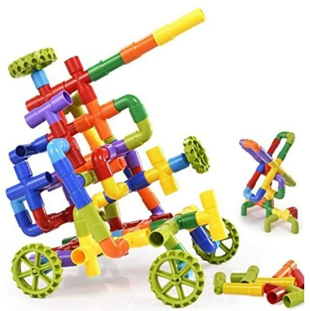 Pipe Puzzle Building Block Creative Educational Construction Toy for Kids