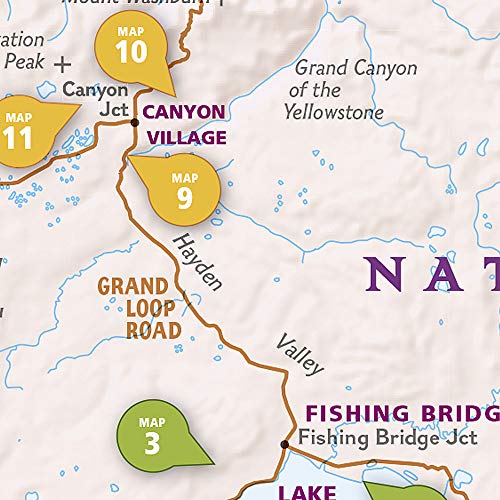 Yellowstone National Park Day Hikes Map (National Geographic Topographic Map Guide, 1705) #TOP2