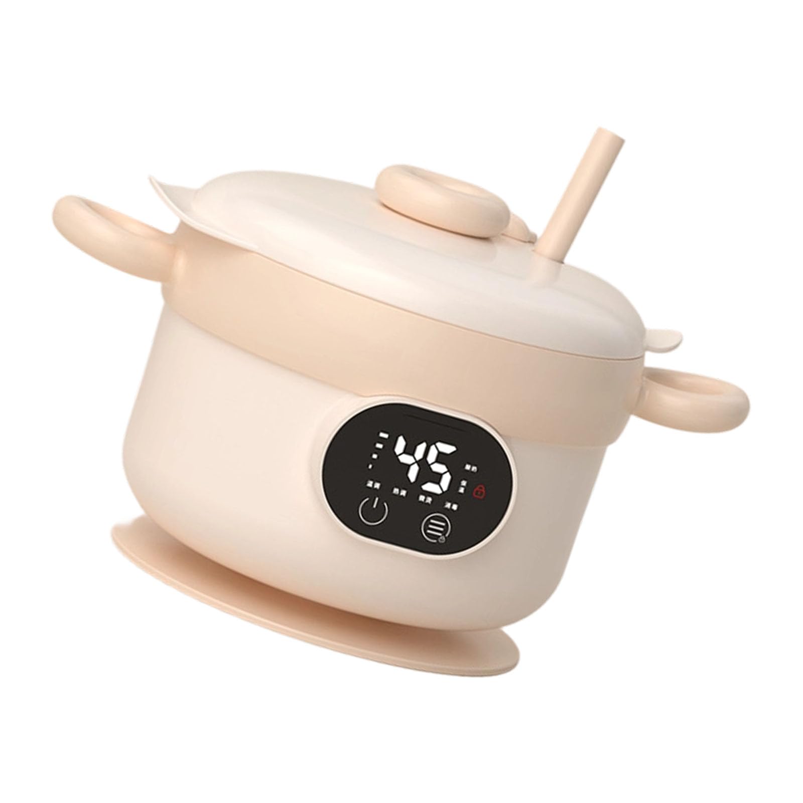 JSGHGDF Rechargeable Baby Food Warmer Bowl with Silicone Cover Multifunctional Intelligent Temperature Control Bowl Baby Food Toastier