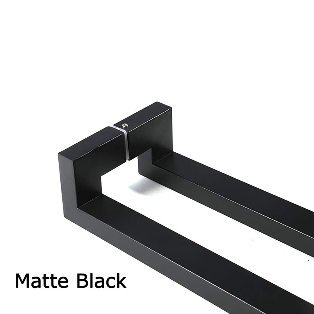 Maniglia per Porta Scorrevole per Porta del Fienile Maniglia per Porta in Vetro, Moderna Semplice Maniglia per Porta Push-Pull in Tubo Quadrato in Acciaio Inossidabile Nero Nero/Maniglia per